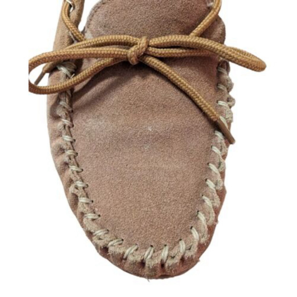 Great Northwest Moccasin Womens 9 Leather Suede Shearling Lined Slipper Mens 7.5 - Picture 7 of 11